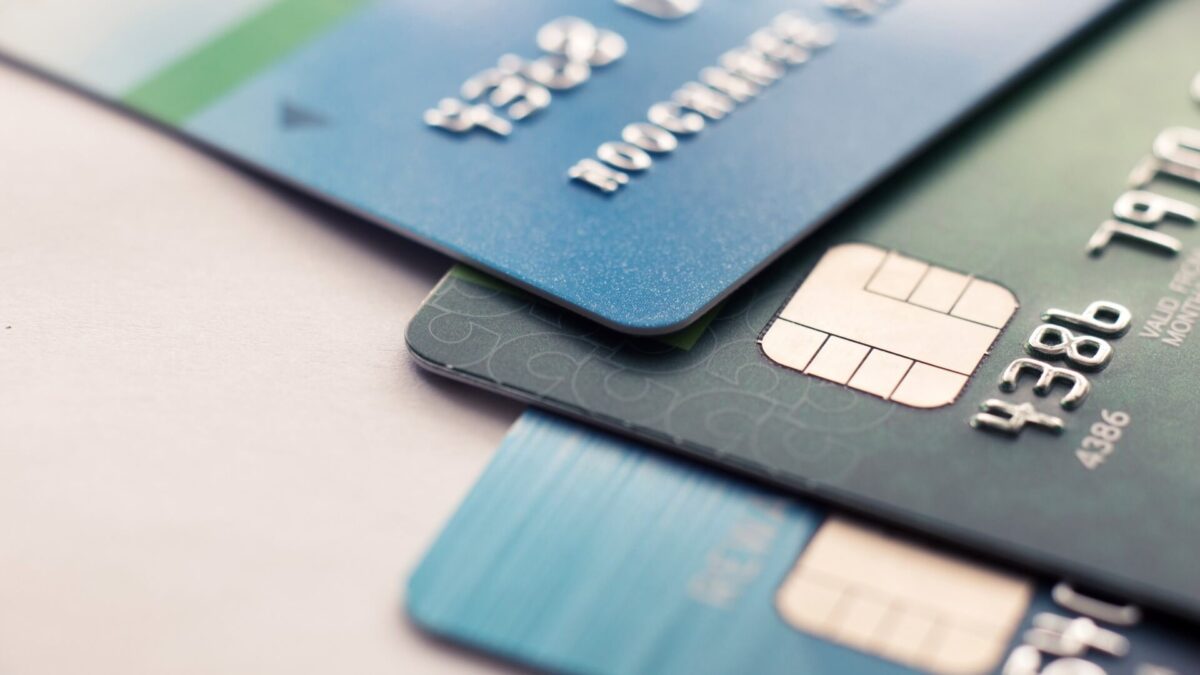 a pile of credit cards
